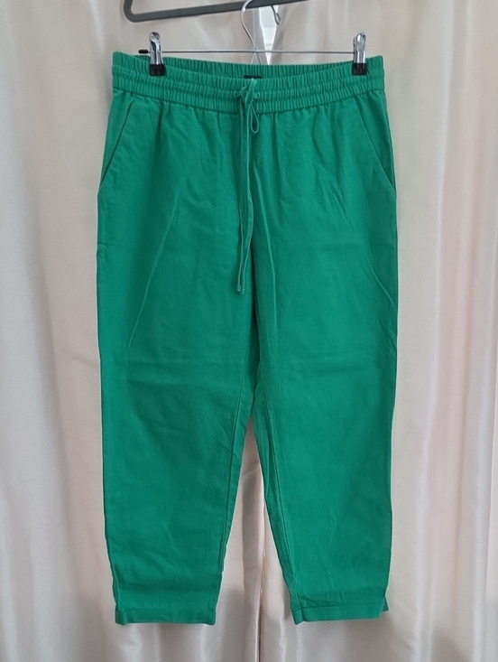 J. Crew Pants - J. Crew Green Linen Drawstring Joggers